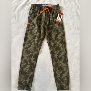 Weatherproof Boys Camo Jogger Pants Size 10-12 Green Cargo Utility NWT